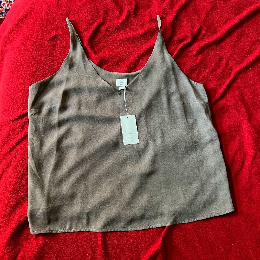A new day  Sleeveless Top  Color Sage Size XL
